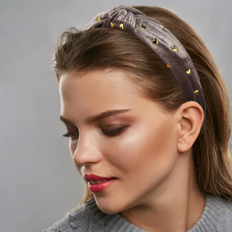 Unique Bargains - Heart Print Knotted Headband