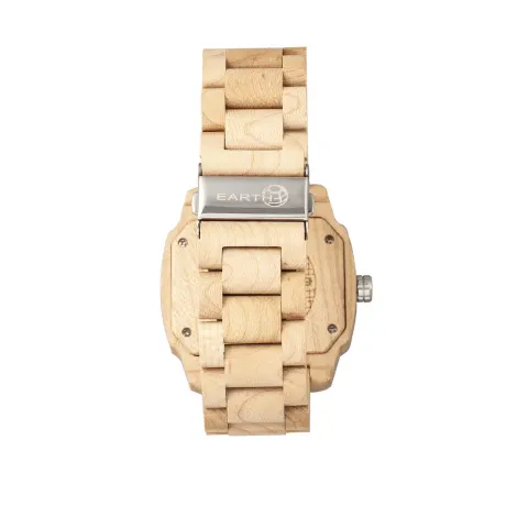 Earth Wood - Montre bracelet écailleuse avec date - Olive