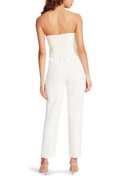 STEVE MADDEN STRAPLESS SASH JUMPSUIT