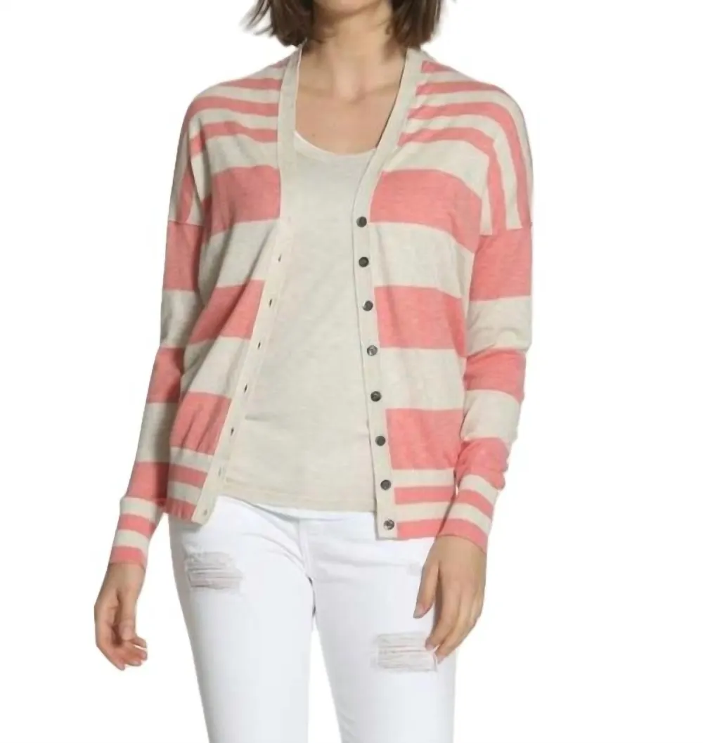 LABEL+thread - Striped Cotton Cardigan