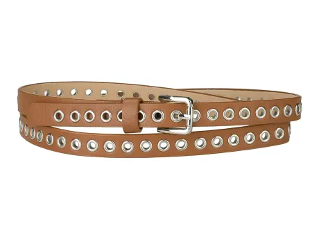 Allegra K- Ceinture à œillets Ceinture en cuir skinny grande taille