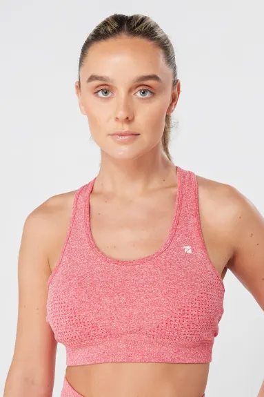 Twill Active Seamless Marl Laser cut Sports Bra