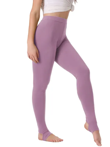 Allegra K - Solid Elastic Yoga Stirrup Leggings Pants