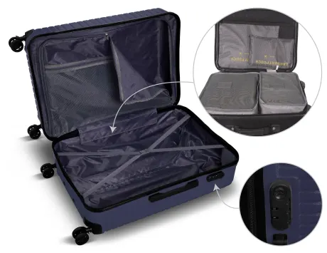 3 Piece Luggage Set Lattitude Collection w/ Luggage Organizer