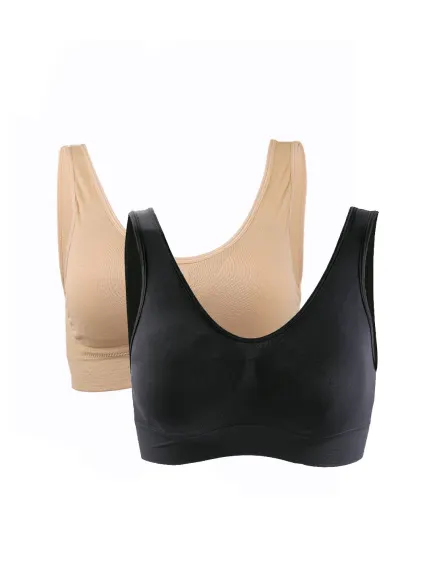 Allegra K- coussins amovibles sans fil gilet de sommeil Tops Bra