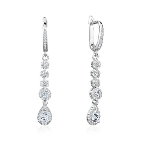 Club Rochelier 3A Cubic Zirconia Geometric Minimalist Earrings