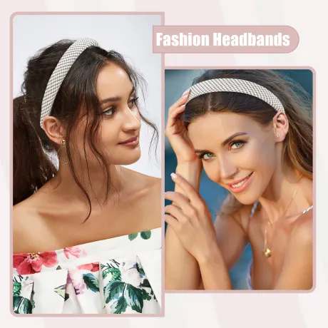 Unique Bargains- 2 Pcs Pastoral Stripe Headbands