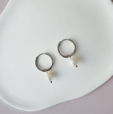 Horace Jewelry - Hoop earrings with removable pearl Depera