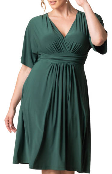 Kiyonna Gia Midi Dress with Pockets (Plus Size)