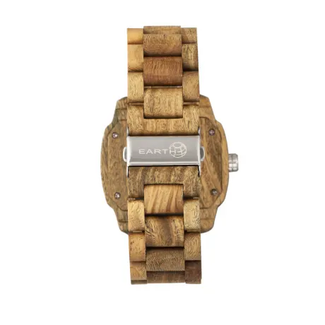 Earth Wood - Montre bracelet écailleuse avec date - Olive