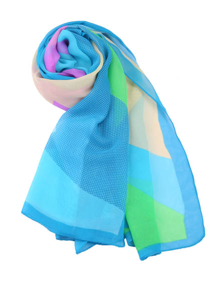 Allegra K- Chiffon Shawl Geometric Style Scarves