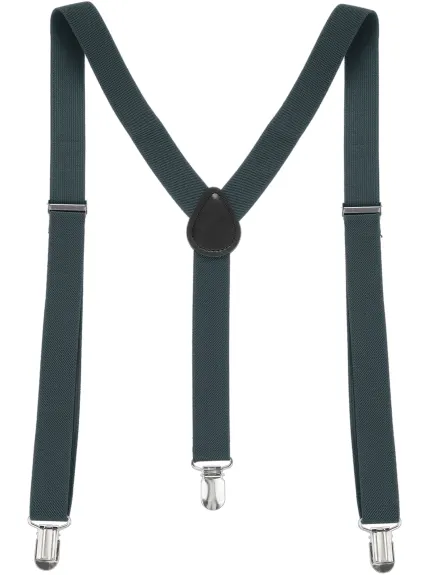 Allegra K- Woman Adjustable Metal Clamp Elastic Suspender Brace