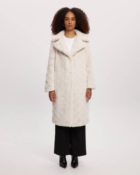 Noize - Farrah Long Length Vegan Fur Coat