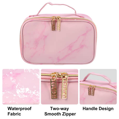 Unique Bargains- Travel Marble Make Up Bag Brush Organizer