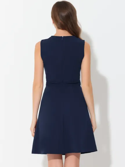 Allegra K - Sleeveless A-line Flare Dress