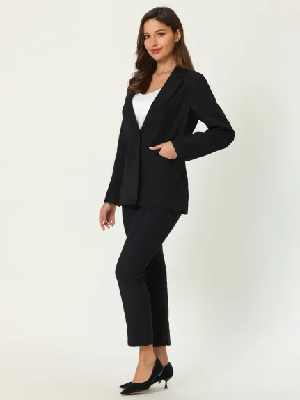 Hobemty- Office Long Sleeve Blazer Jacket