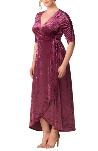 Kiyonna Cara Velvet Wrap Gown (Plus Size)