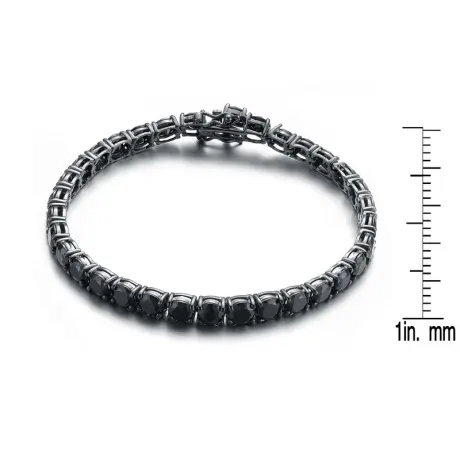 Bracelet tennis Genevive en argent sterling avec zircons cubiques colorés