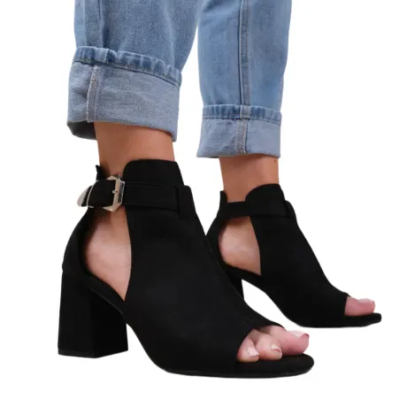 Where's That From - Womens/Ladies Lisa Open Toe Block Heel High Heels