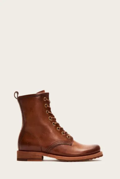 Frye Veronica Combat en bottines en marron moyen