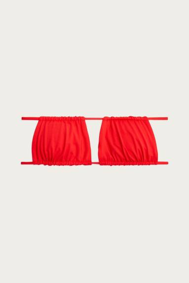 WE WORE WHAT TOP DE BIKINI BANDEAU FRONCÉ