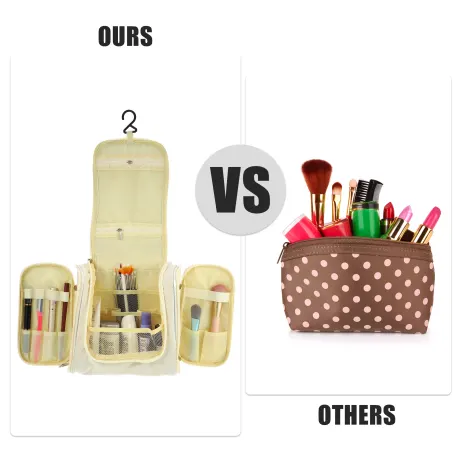 Unique Bargains - Trousse de maquillage de voyage Organisateur de toilette Tissu Oxford imperméable