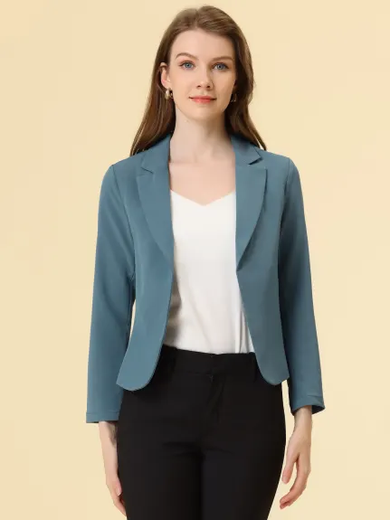 Allegra K- Veste blazer décontractée pour bureau ouvert sur le devant