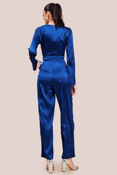 Goddiva - Cut Out Satin Jumpsuit