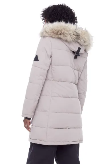 Alpine North - AULAVIK | Parka Mi-Long à Capuche et Duvet Vegan Recyclé pour Femme