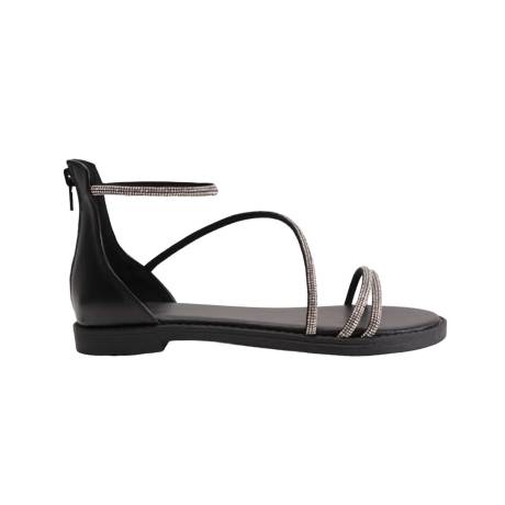 Where's That From - Womens/Ladies Palmira Diamante PU Strappy Flatform Sandals