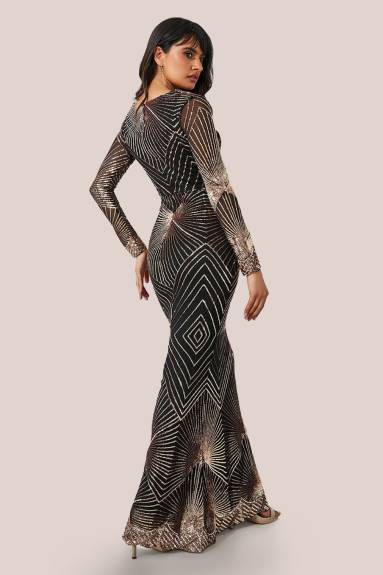 Goddiva - Starburst Sequin Maxi Dress