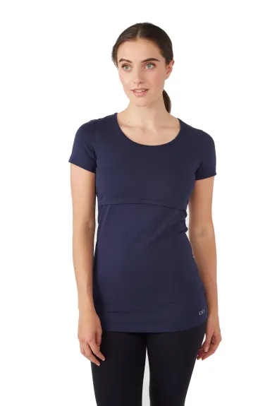 Nia Short Sleeves Round Neck Nursing Top - Modern Eternity Maternity