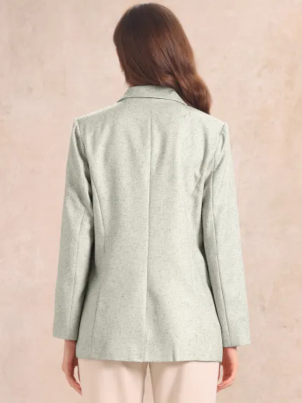 Allegra K- Button Lapel Long Sleeve Blazer Jacket