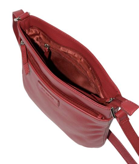 Club Rochelier Ladies' Leather Top Zipper Crossbody