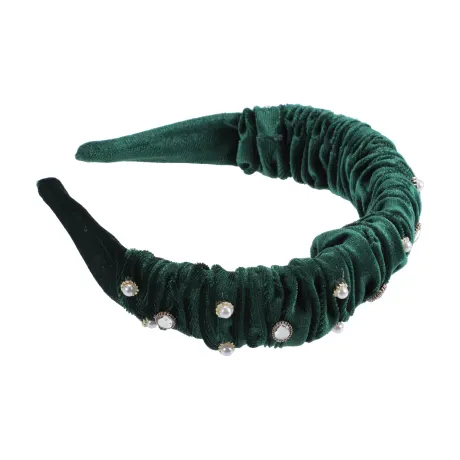 Unique Bargains - Rhinestone Glitter Padded Plush Headband