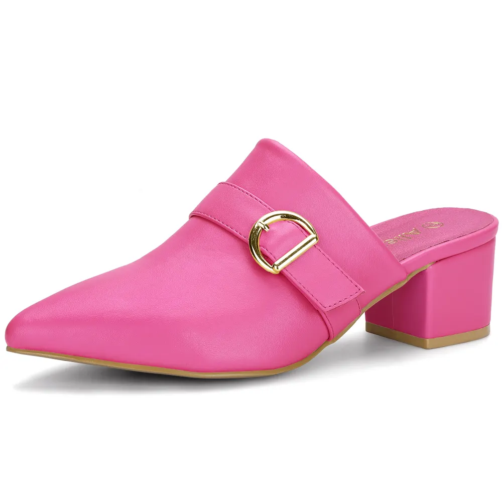 Allegra K - Pointed Toe Slip on Sandals Mules