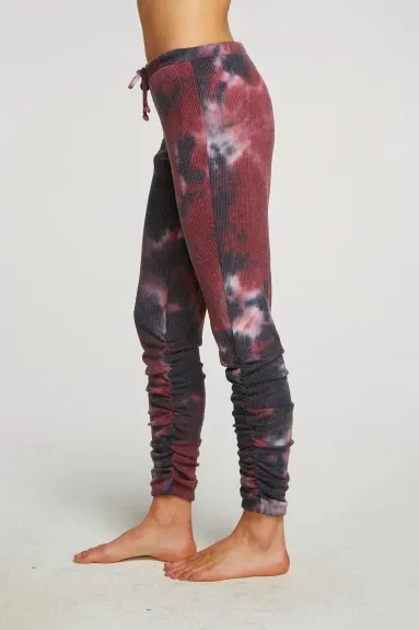 Chaser - Rpet Love Rib Shirred Jogger/blackberry Tie Dye