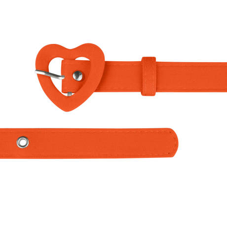 Allegra K- Waist Love Heart Belt Buckle