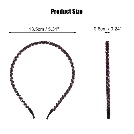 Unique Bargains- Rhinestone Hair Hoop Hairband Headband