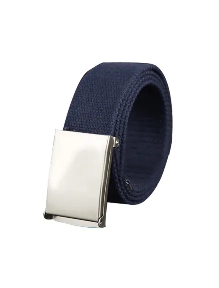 Unique Bargains- Ceinture réglable en toile unisexe avec boucle coulissante