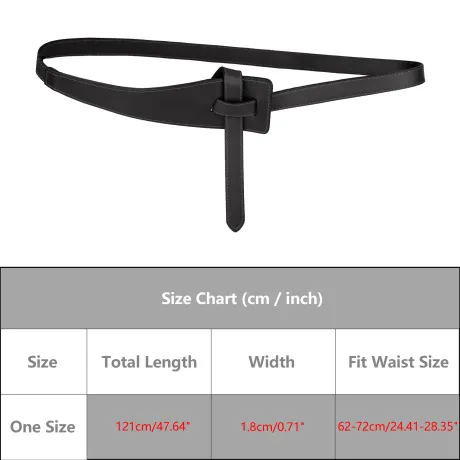 Allegra K- Wide Waist Belt No Buckle