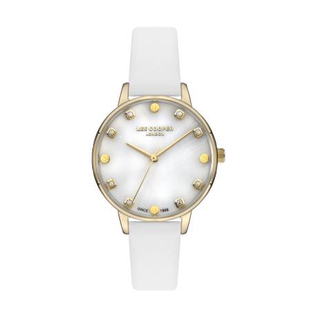 LEE COOPER-Montre Dames Doré 33mm Cadran Blanc