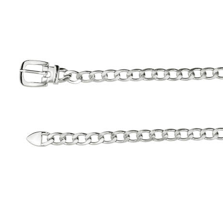 Allegra K- Metal Chain Belts Round Buckle