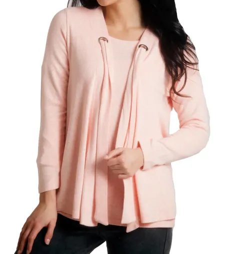 french kyss - Nikki Kashmira Grommet Open Cardigan