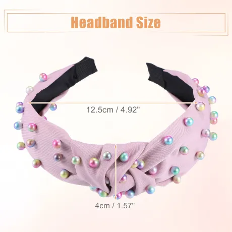 Unique Bargains- 2 Pcs Colorful Knotted Headband