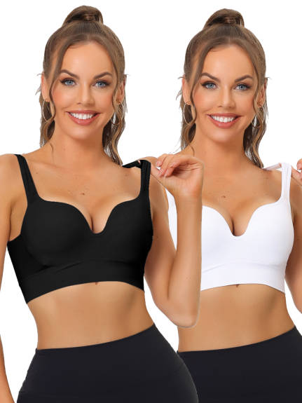 Allegra K - Wireless Padded Sports Bras Pack