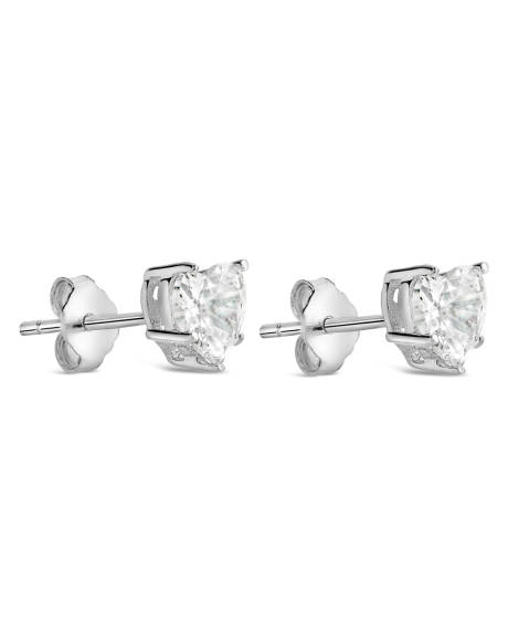 Sterling Forever - Boucles d'oreilles en argent sterling 5 mm coeur CZ