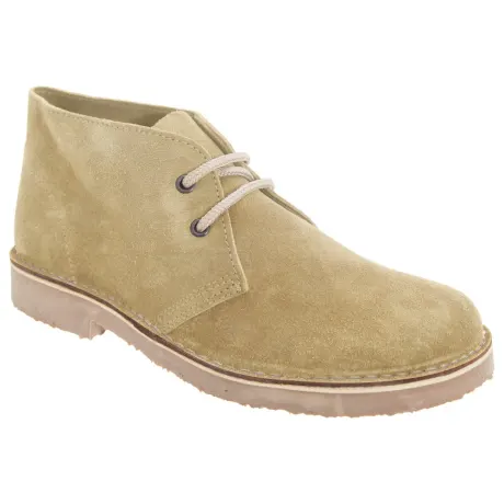 Roamers - Womens/Ladies Real Suede Round Toe Unlined Desert Boots