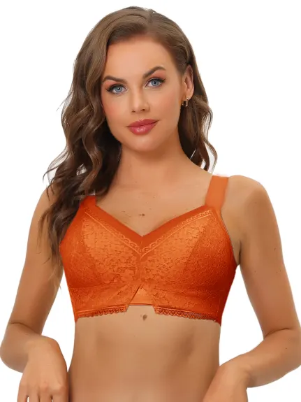 Allegra K- Lace U Back Wireless Minimizer Bras