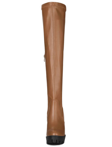 Allegra K - Chunky Heel Over Knee High Boots